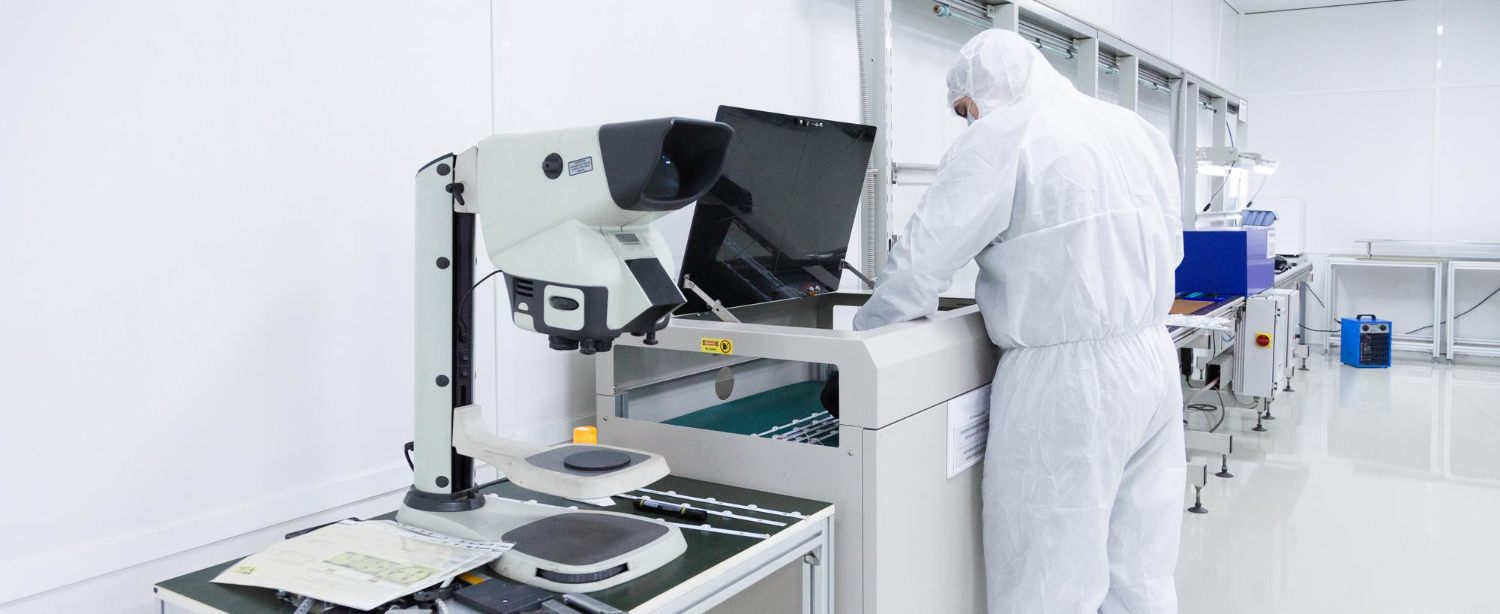Automated optical inspection machine in a clean production environment